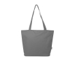 Sac fourre-tout en polyester recyclé à fermeture éclair couleur gris