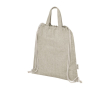 Sac en coton recyclé avec cordon de serrage 150g/m² couleur naturel