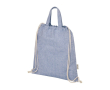 Sac en coton recyclé avec cordon de serrage 150g/m² couleur bleu chiné