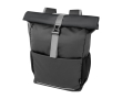 Sac à dos PC 15\" roll-up en polyester recyclé imperméable couleur noir