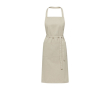 Tablier en denim de coton recyclé avec poches 320 g/m² couleur ivoire
