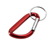 Porte-clés en aluminium recyclé fini métal à mousqueton couleur rouge