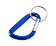 Porte-clés en aluminium recyclé fini métal à mousqueton couleur bleu roi