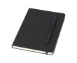 Carnet écologique avec stylo intégré et pages lignées couleur noir