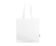 Sac à provisions en coton recyclé à anses courtes 220 g/m² couleur blanc