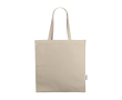 Sac à provisions en coton recyclé à anses courtes 220 g/m² couleur naturel