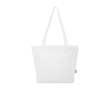 Sac fourre-tout en polyester recyclé à fermeture éclair couleur blanc