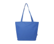 Sac fourre-tout en polyester recyclé à fermeture éclair couleur bleu roi