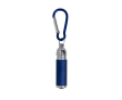 Lampe de poche LED en aluminium recyclé à mousqueton coloré couleur bleu