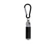 Lampe de poche LED en aluminium recyclé à mousqueton coloré couleur noir