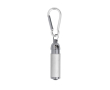 Lampe de poche LED en aluminium recyclé à mousqueton coloré couleur argenté