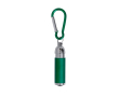Lampe de poche LED en aluminium recyclé à mousqueton coloré couleur vert