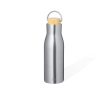 Bouteille en inox recyclé à double paroi avec anse 500ml couleur argenté