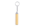 Lampe LED porte-clés en bambou, piles boutons incluses couleur bois
