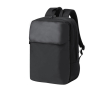 Sac à dos en similicuir pour PC 15\" avec poche frontale couleur noir