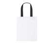 Sac en toile blanche à anses intermédiaires colorées 230g/m² couleur noir