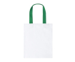 Sac en toile blanche à anses intermédiaires colorées 230g/m² couleur vert