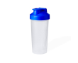 Shaker transparent avec bouchon à vis coloré et filtre 800ml couleur bleu