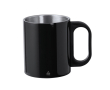 Mug double paroi en inox avec anse en plastique 300ml couleur noir