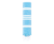 Serviette paréo bicolore, coton recyclé et polyester 255g/m² couleur bleu ciel