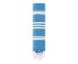 Serviette paréo bicolore, coton recyclé et polyester 255g/m² couleur bleu marine