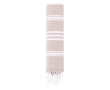 Serviette paréo bicolore, coton recyclé et polyester 255g/m² couleur naturel