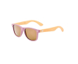 Lunettes de soleil colorées avec branches en bambou UV400 couleur rose