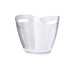 Seau à glace en plastique transparent à double poignée 8L couleur transparent