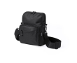 Sacoche en polyester RPET avec double compartiment frontal couleur noir