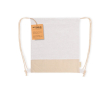 Sac à dos ficelle en coton recyclé bicolore 120g/m² couleur naturel