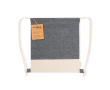 Sac à dos ficelle en coton recyclé bicolore 120g/m² couleur noir