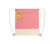 Sac à dos ficelle en coton recyclé bicolore 120g/m² couleur rouge