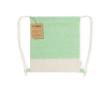 Sac à dos ficelle en coton recyclé bicolore 120g/m² couleur vert
