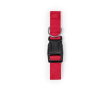 Collier en polyester avec sangle réglable et fermoir à clic couleur rouge