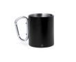 Mug en inox à double paroi avec anse mousqueton 300ml couleur noir