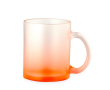Mug en verre au fini mat avec coloris translucides 350ml couleur orange
