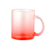 Mug en verre au fini mat avec coloris translucides 350ml couleur rouge