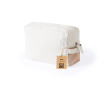 Trousse 100% coton Fairtrade avec détail latéral en jute couleur naturel