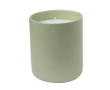Bougie parfum vanille dans un élégant pot en céramique couleur vert