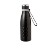 Bouteille en inox double paroi à dragonne en silicone 550ml couleur noir