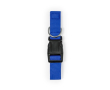 Collier en polyester avec sangle réglable et fermoir à clic couleur bleu