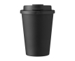 Mug en plastique avec couvercle à vis et ouverture 350ml couleur noir