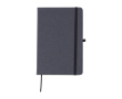 Carnet en cuir recyclé avec porte-stylo A5 à pages lignées couleur noir
