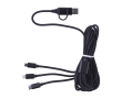 Set de câbles de recharge en nylon multi-connecteurs couleur noir