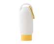 Crème solaire SPF 30 avec mousqueton et bouchon assorti 60ml couleur jaune