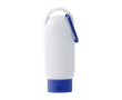 Crème solaire SPF 30 avec mousqueton et bouchon assorti 60ml couleur bleu ultramarine