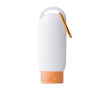 Crème solaire SPF 30 avec mousqueton et bouchon assorti 60ml couleur orange