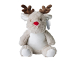 Renne gris en peluche pour enfants avec logo sur étiquette couleur multicolore