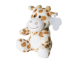 Petite girafe en peluche, yeux cousus, étiquette imprimable couleur multicolore