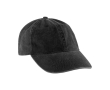 Casquette en coton à 100%, style décontracté avec effet lavé 260 g/m2 couleur noir